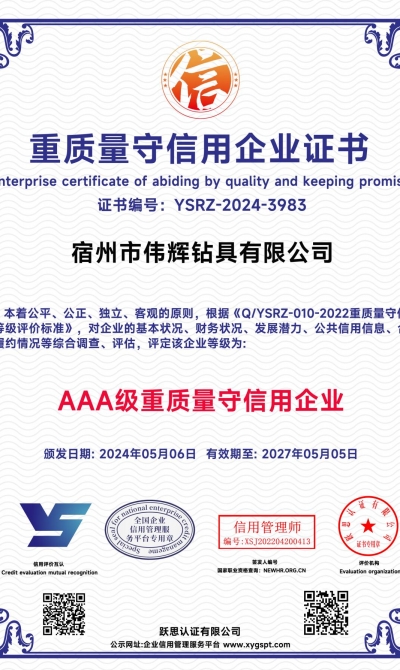 宿州市伟辉钻具有限公司  重质量守信用企业_00